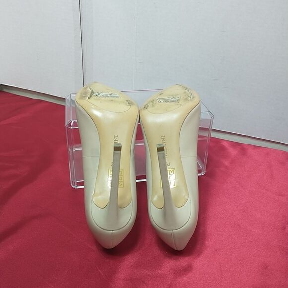 Pazolini Beige Patent Leather Heel Pump Shoes Size 38.5/US 8.5. - Picture 10 of 14